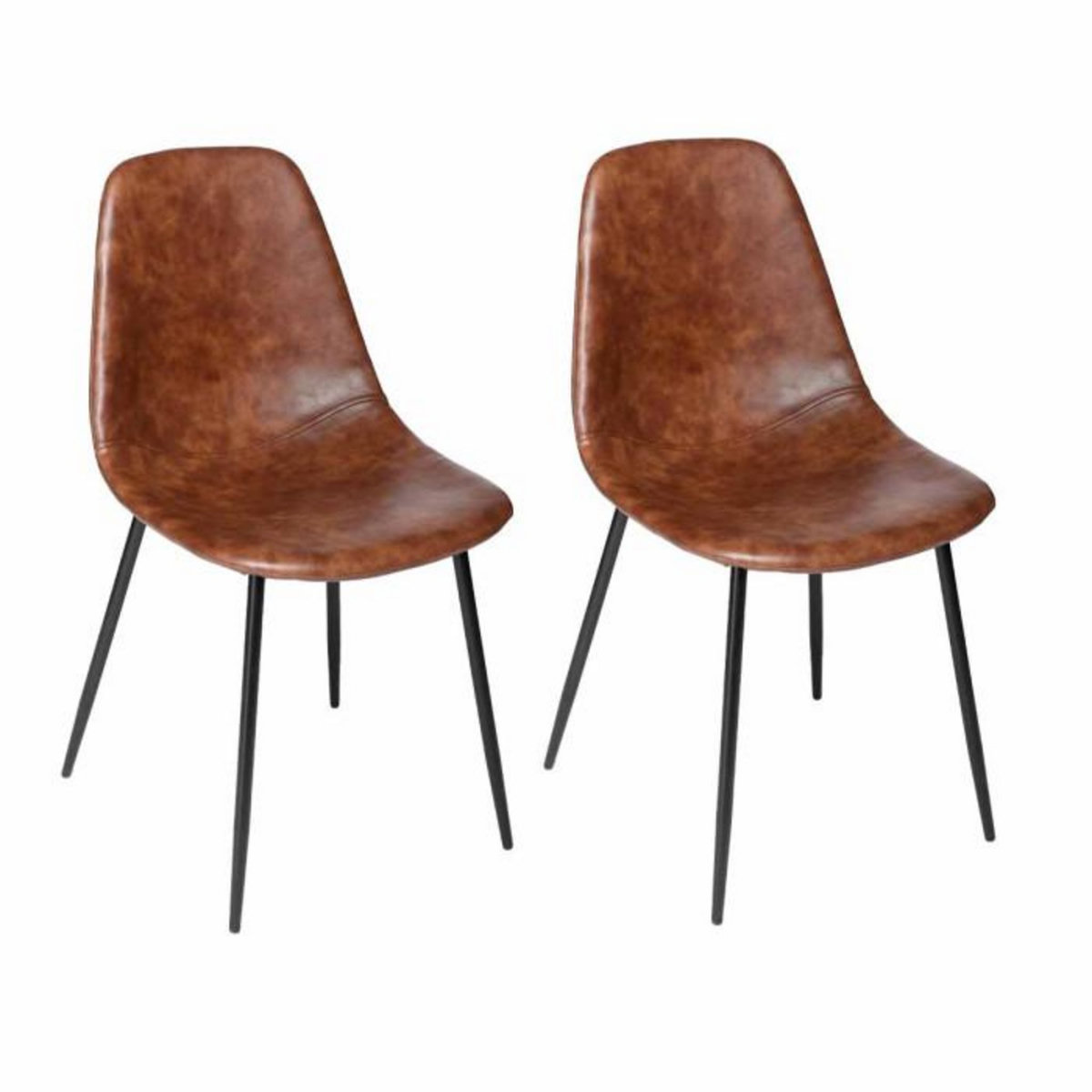 ATMOSPHERA Lot de 4 Chaises Métal  Vladi  82cm Marron