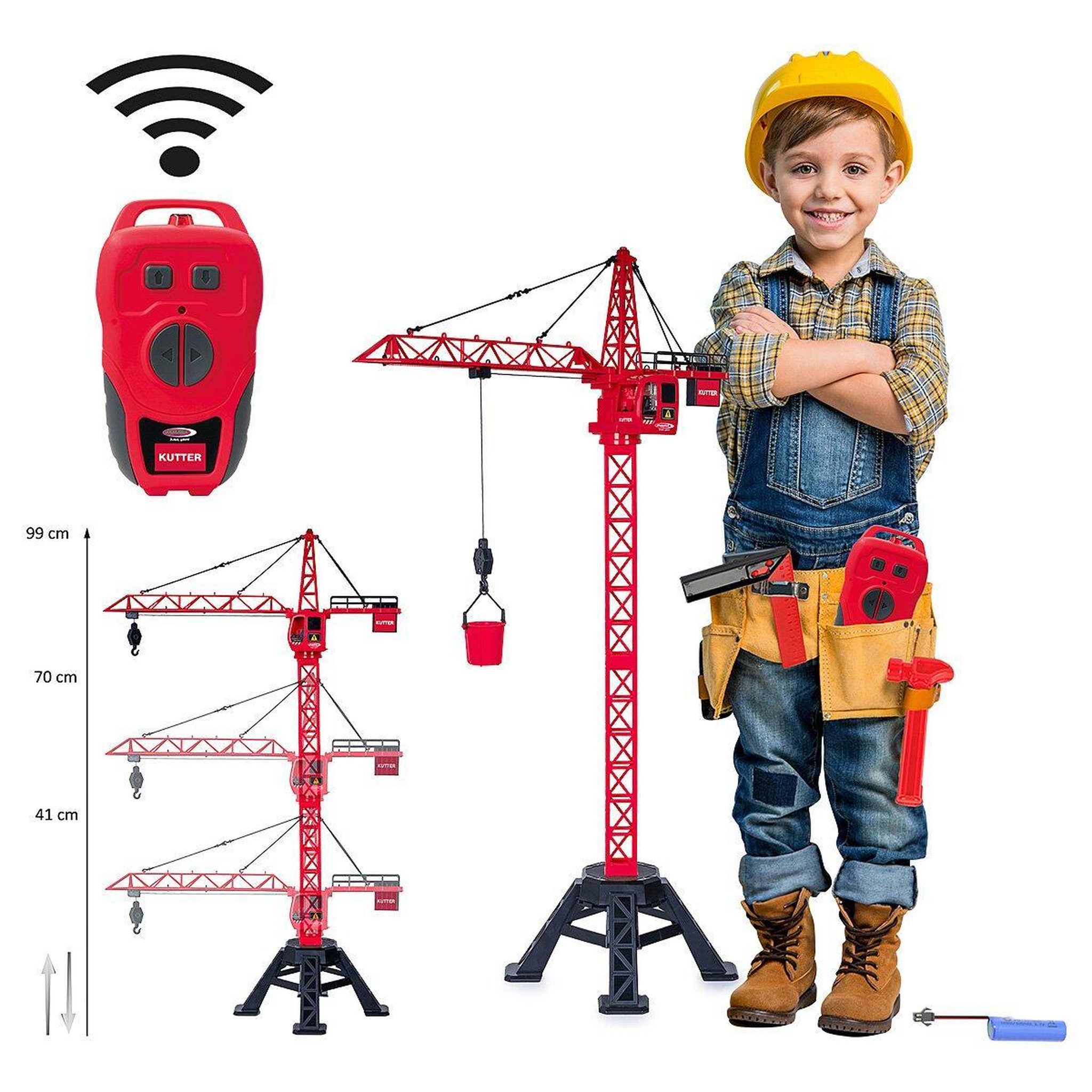 Voir la diapositive 2 : Jamara Grue à tour Kutter XL télécommandée IR