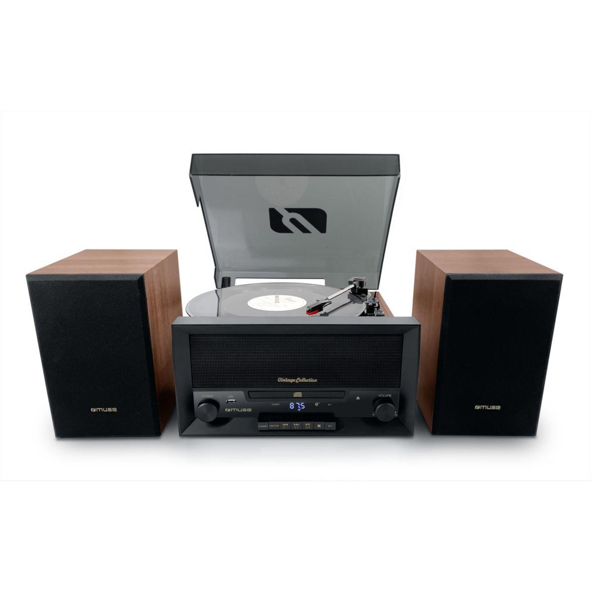 Voir la diapositive 2 : Muse Platine vinyle MT-120 BT Bois