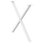 Voir la diapositive 4 : VIDAXL Pieds de table a manger forme de X 2 pcs blanc 90x(72-73) cm
