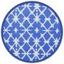 Voir la diapositive 2 : VIDAXL Tapis d'exterieur ARAKIL bleu et blanc Ø200 cm PP