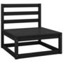 Voir la diapositive 4 : VIDAXL Salon de jardin 4 pcs noir bois de pin massif
