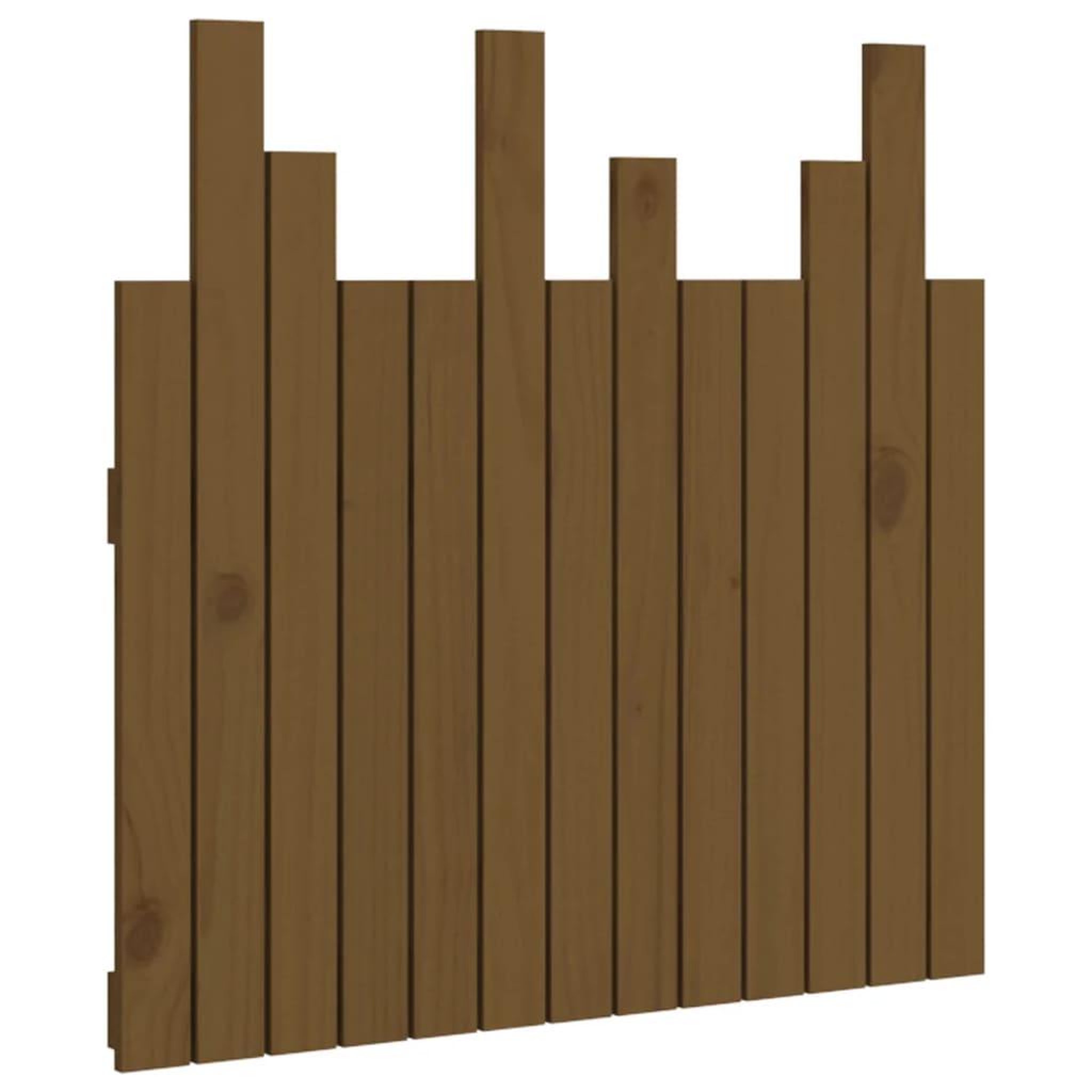 Voir la diapositive 2 : VIDAXL Tete de lit murale Marron miel 82,5x3x80 cm Bois massif de pin
