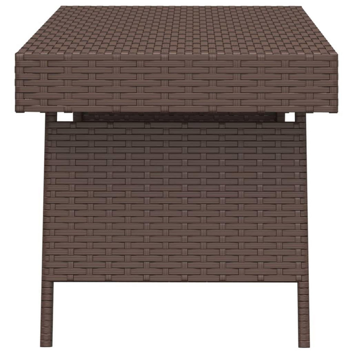 VIDAXL Table d'appoint pliable marron 60x40x38 cm resine tressee