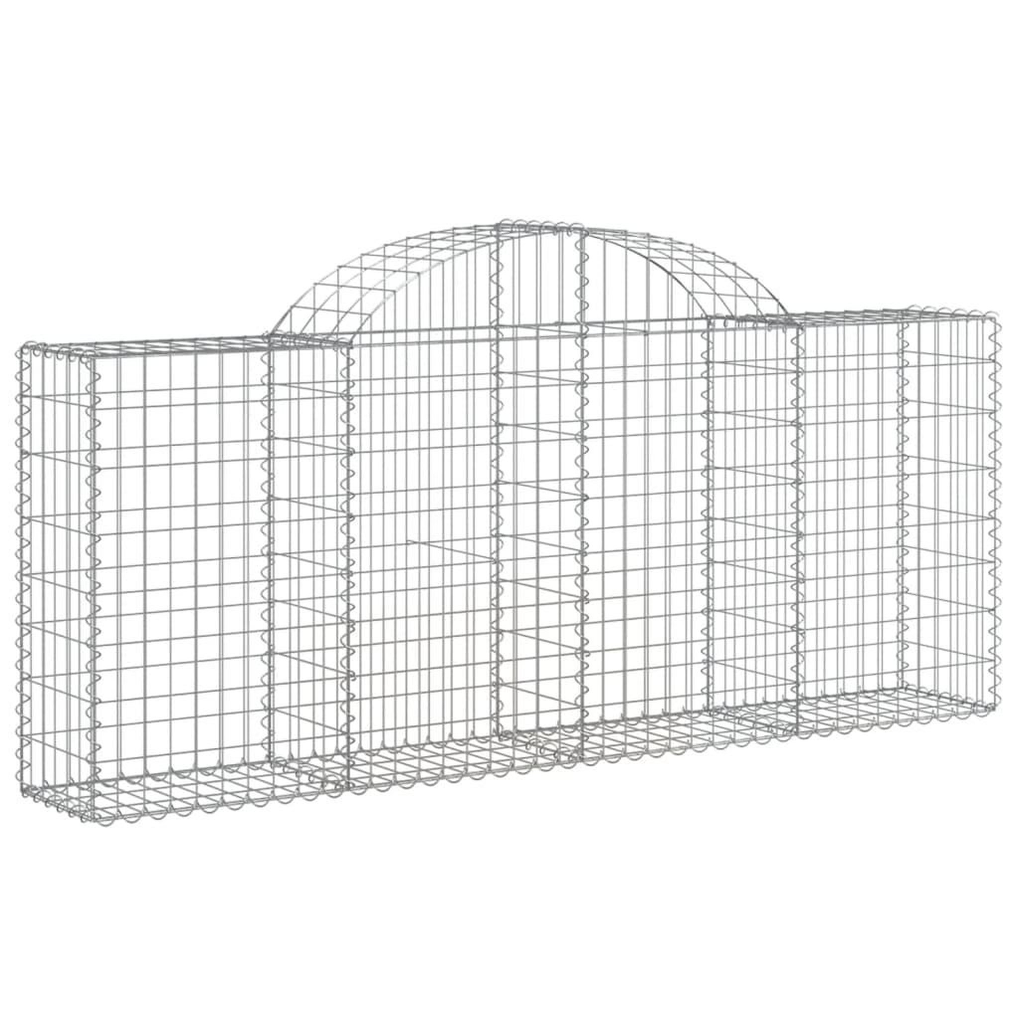Voir la diapositive 3 : VIDAXL Paniers a gabions arques 25 pcs 200x30x80/100 cm Fer galvanise