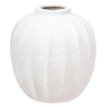 ATMOSPHERA Vase boule en céramique AMIA - H. 28 cm - Blanc