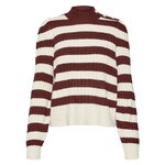 Vero Moda Pull Rayures /Blanc Femme Vero Moda Melya. Coloris disponibles : Rouge