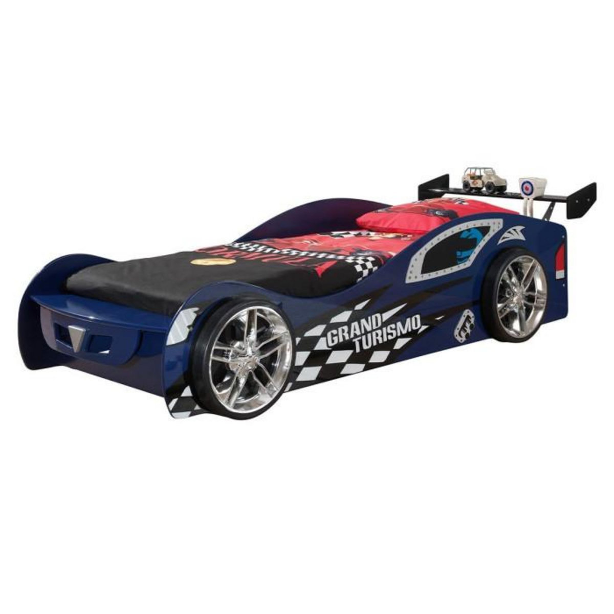 Paris Prix Pack - Lit Enfant & Matelas  Gran Turismo  90x200cm Bleu