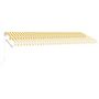 Voir la diapositive 4 : VIDAXL Auvent manuel retractable avec LED 500x300 cm Jaune et blanc
