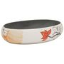 Voir la diapositive 2 : VIDAXL Vasque a poser multicolore ovale 59x40x15 cm ceramique