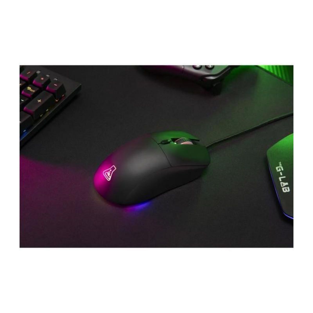 THE G-LAB Souris Gamer filaire - The G-Lab - KULT-COBALT - RGB - 12800 DPI - Noir