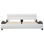 VIDAXL Cadre de lit avec LED Blanc et noir Similicuir 160 x 200 cm