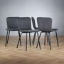 Voir la diapositive 4 : IDIMEX Lot de 4 chaises AUDREY en tissu