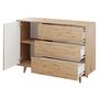 Voir la diapositive 3 : BEST MOBILIER Diego - buffet - effet bois - 3 tiroirs et 1 porte - 120 cm