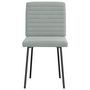 Voir la diapositive 4 : VIDAXL Chaises a manger lot de 4 Gris clair Velours