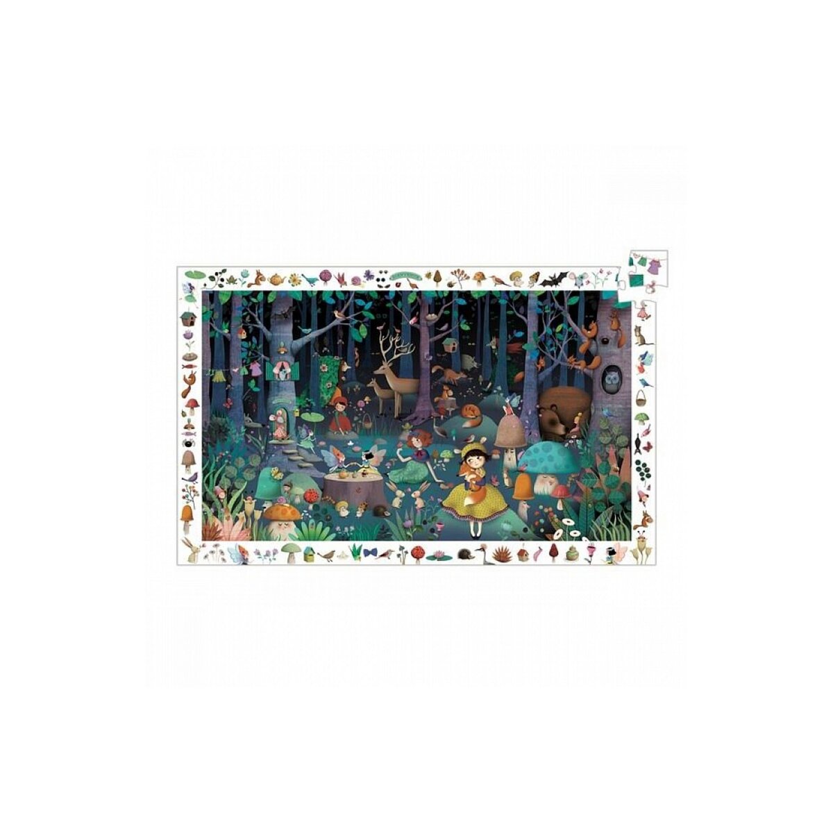 DJECO - Puzzle d'observation - Forêt enchantée - 100 pcs - Le