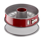 TEFAL TEFAL Moule a savarin Delibake en acier - O 25 cm - Rouge et gris - Avec charniere