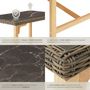 Voir la diapositive 5 : tectake Table de bar en rotin avec cadre en aluminium et bois marron naturel