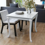 VIDAXL Table a manger 80x80x76 cm blanc brillant