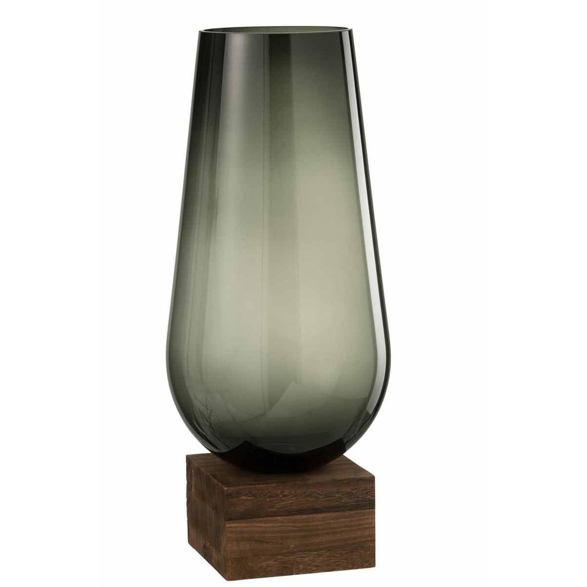 J-LINE Vase sur Pied Design  Eno  56cm Vert & Marron