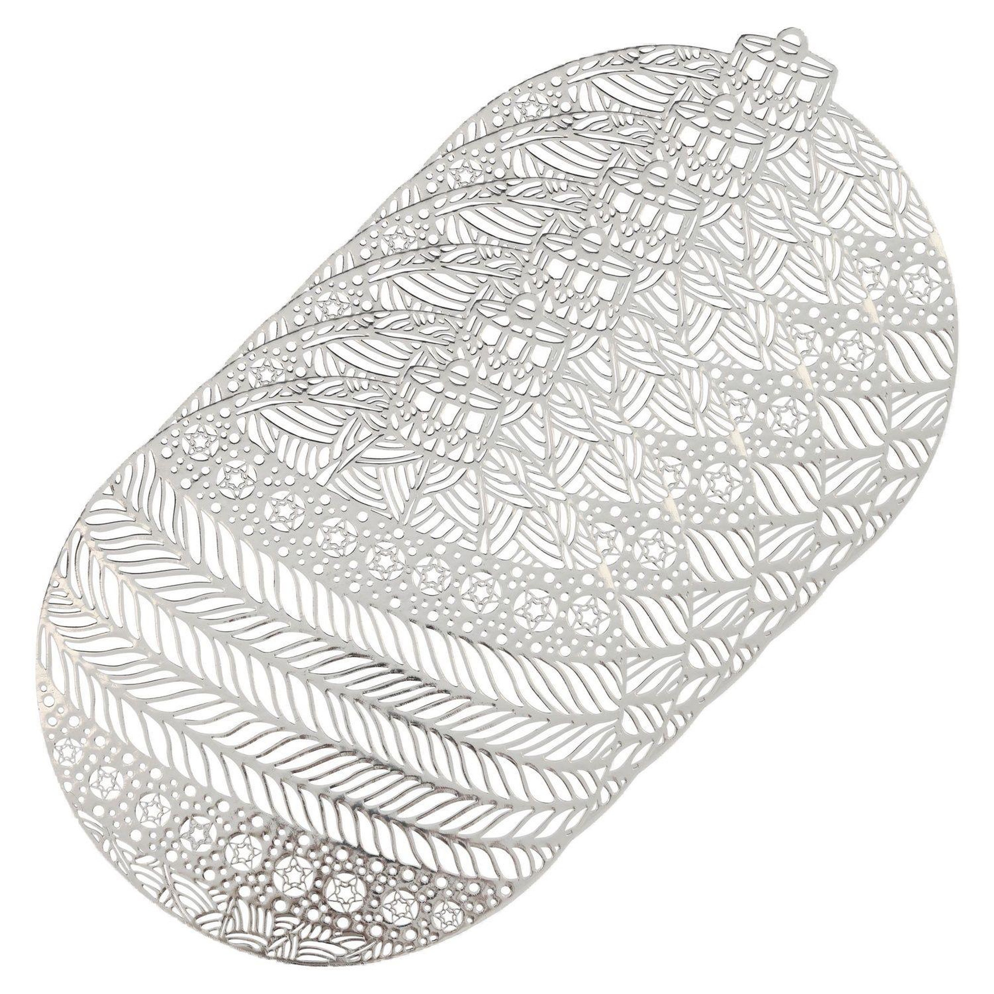 Voir la diapositive 1 : FEERIC LIGHT & CHRISTMAS Lot de 6 sets de table boule de Noël
