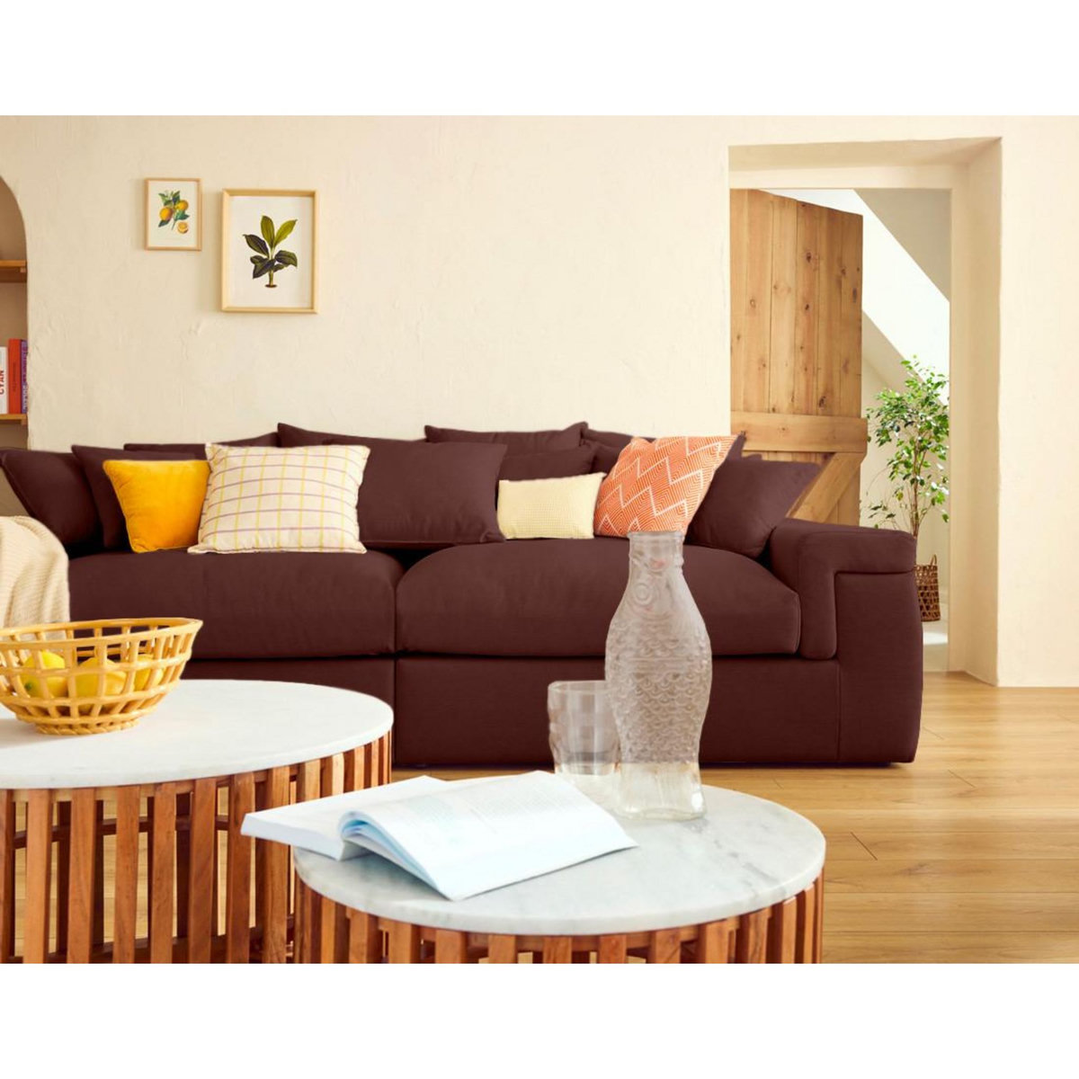 LISA DESIGN Sergio - canapé 4 places - assise profonde - en tissu