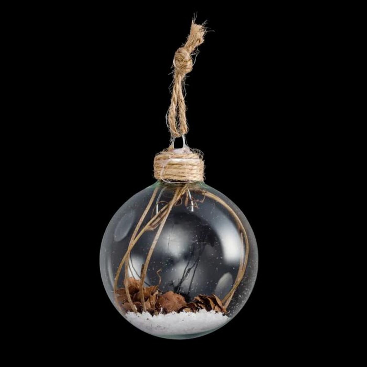 FEERIC LIGHT & CHRISTMAS Boule de Noël en Verre  Glacé  6cm Transparent