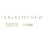 Voir la diapositive 2 : Rayher Chiffres en bois pour horloge 1-12 + 24 traits