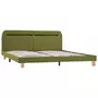 VIDAXL Cadre de lit avec LED Vert Tissu 180 x 200 cm