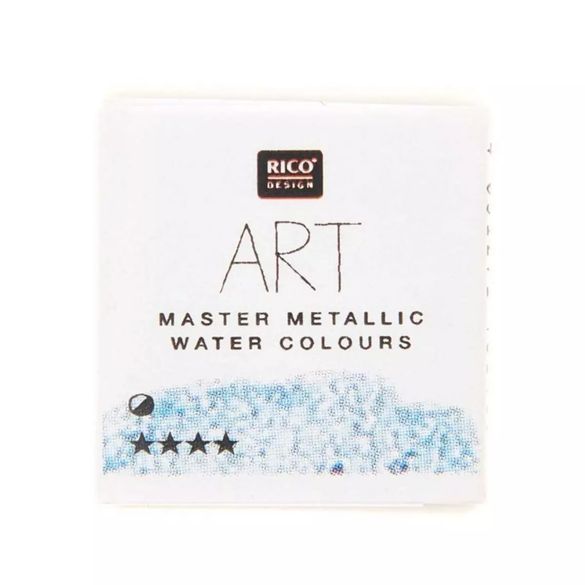 RICO DESIGN Peinture Aquarelle métallique 1/2 godet - Bleu clair