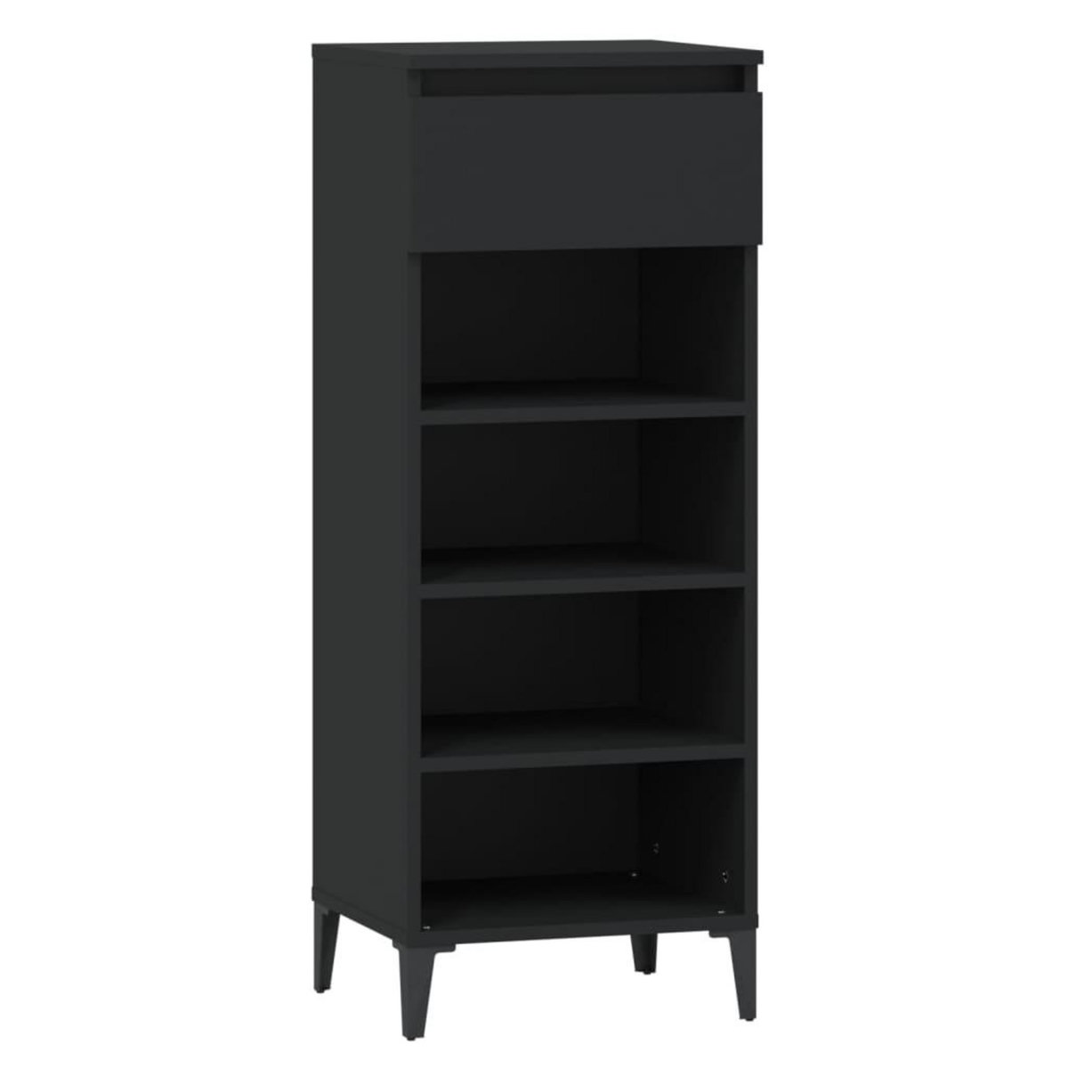 VIDAXL Etagere a chaussures Noir 40x36x105 cm Bois d'ingenierie