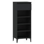 Voir la diapositive 2 : VIDAXL Etagere a chaussures Noir 40x36x105 cm Bois d'ingenierie