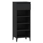 Voir la diapositive 2 : VIDAXL Etagere a chaussures Noir 40x36x105 cm Bois d'ingenierie