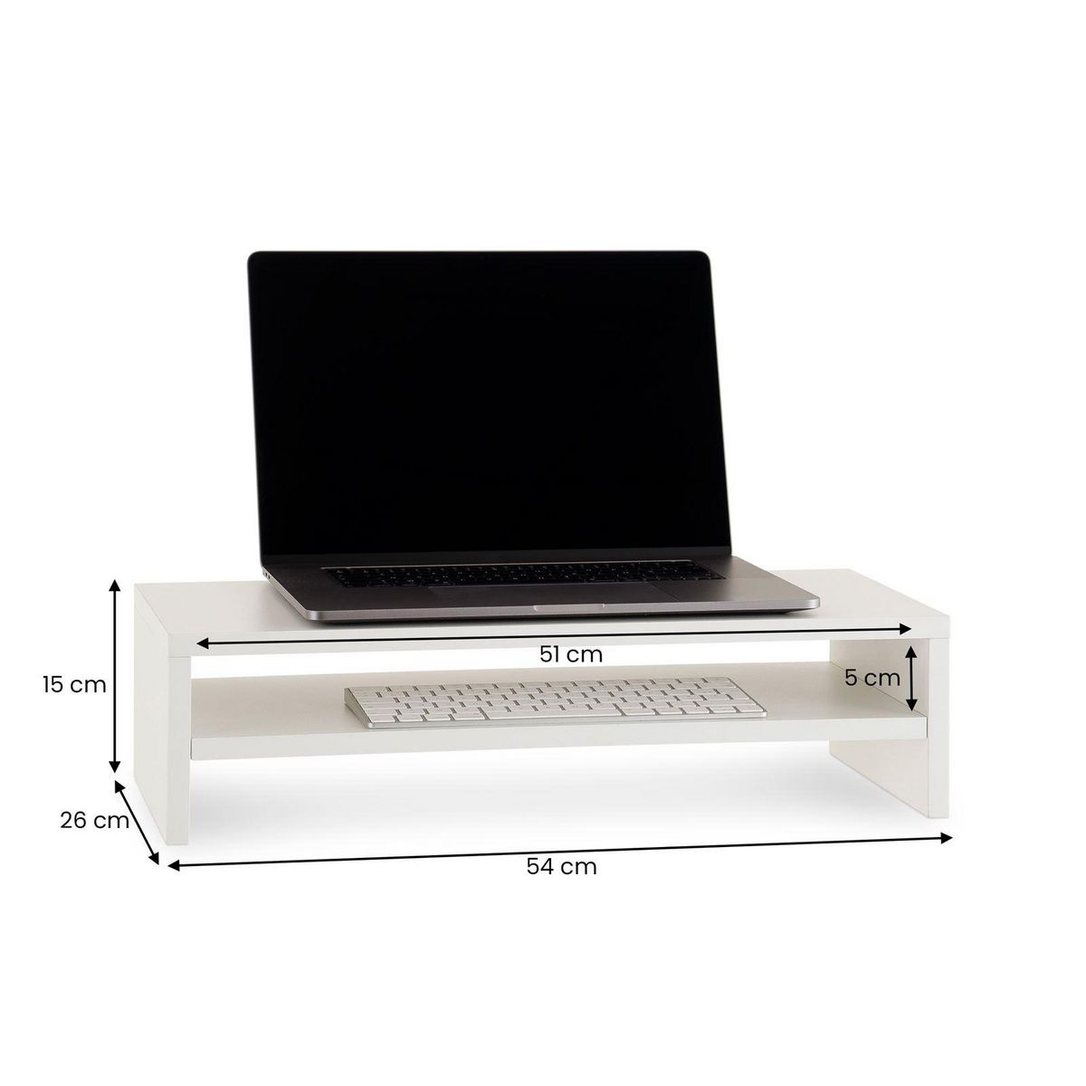 IDIMEX Réhausseur d'écran CONNECT avec 1 étagère, en bois