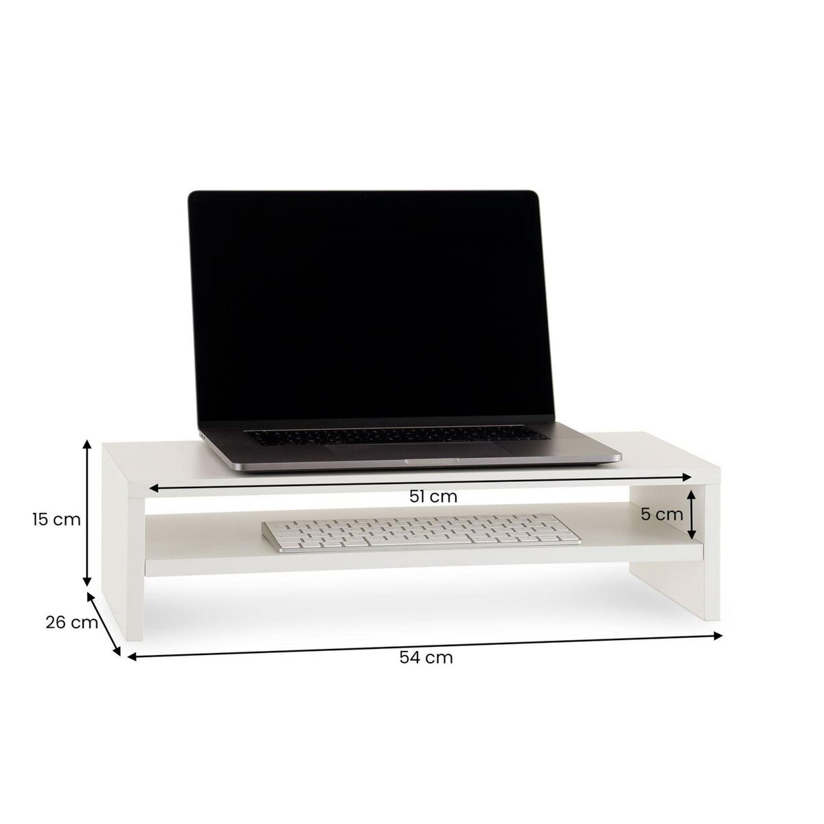IDIMEX Réhausseur d'écran CONNECT avec 1 étagère, en bois