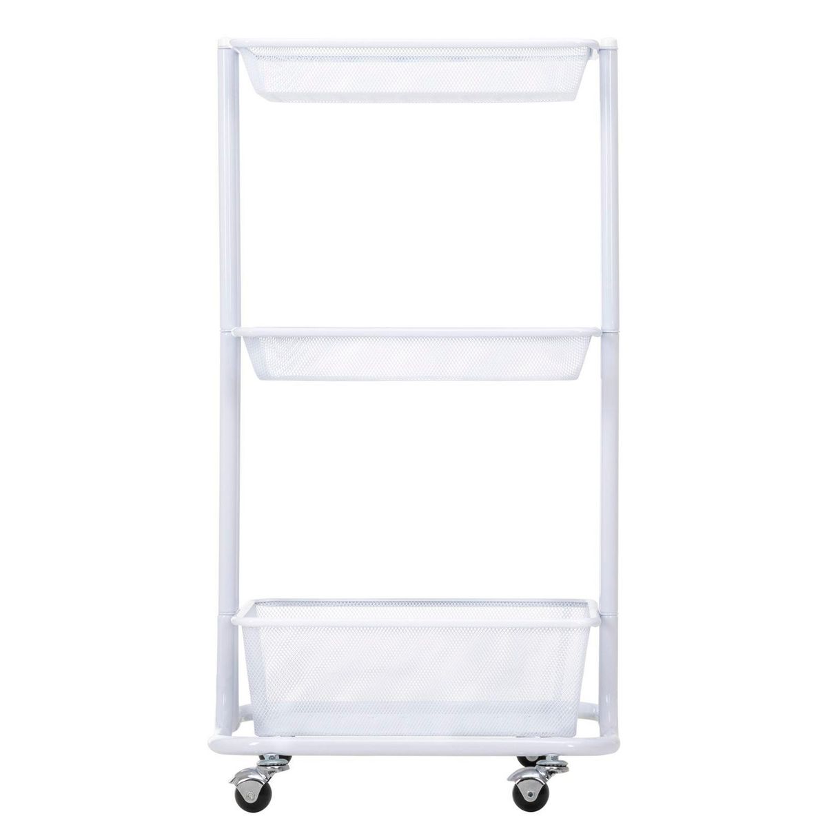 IDIMEX Desserte à roulettes VALIENTE, avec 3 bacs de rangement en métal