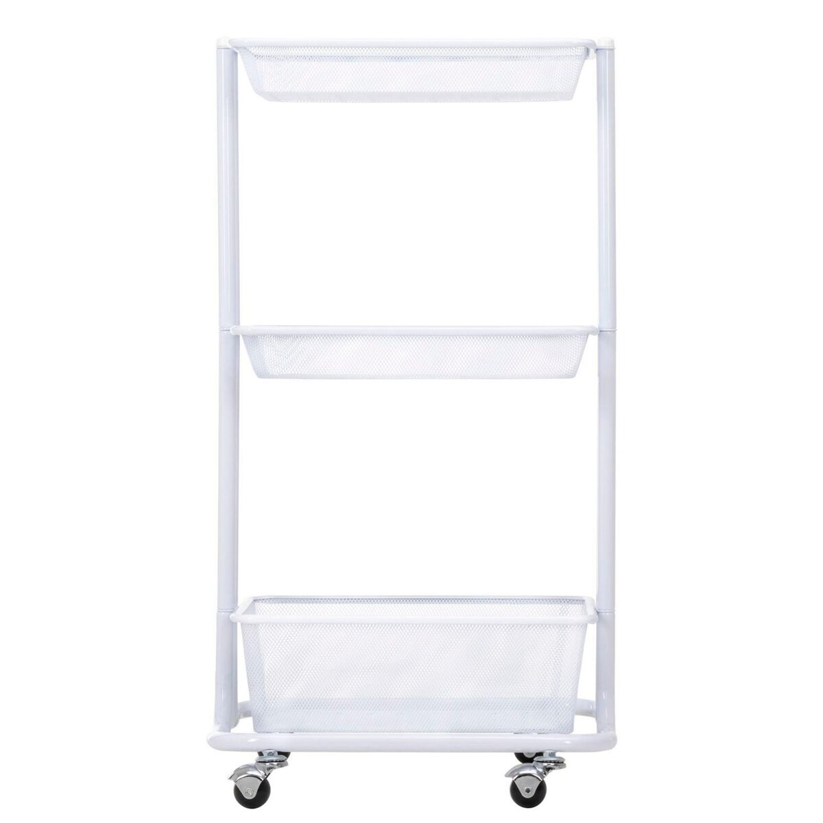 IDIMEX Desserte à roulettes VALIENTE, avec 3 bacs de rangement en métal