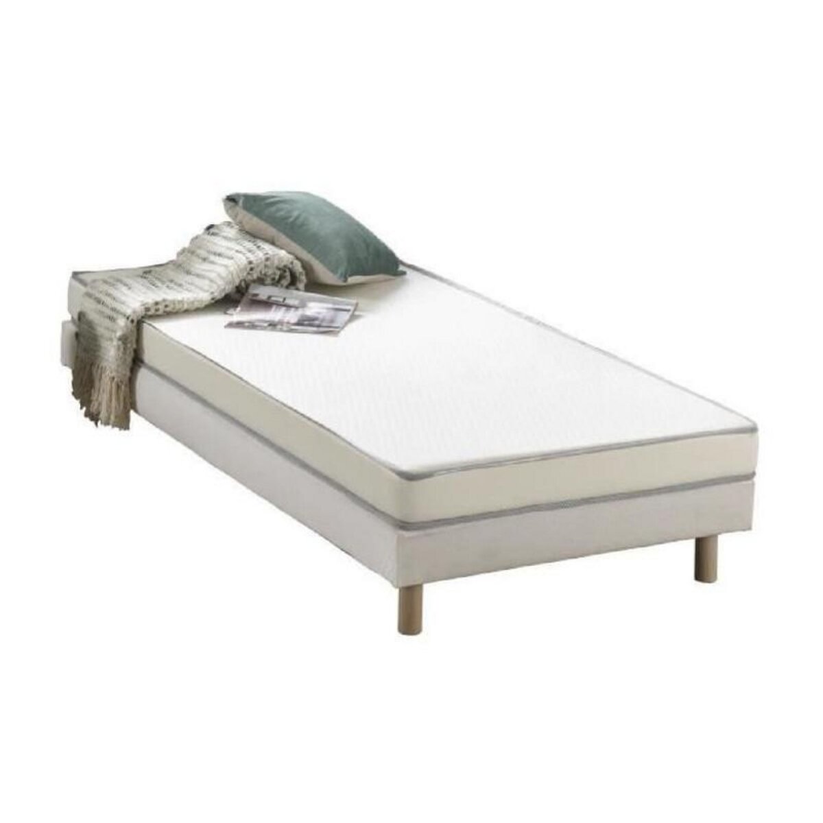 FINLANDEK Matelas mousse 90 x 200 - Confort ferme - Epaisseur 12 cm - Livre roule - FINLANDEK Kietoa