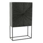 Paris Prix Commode 2 Portes en Bois  Shanil  162cm Noir