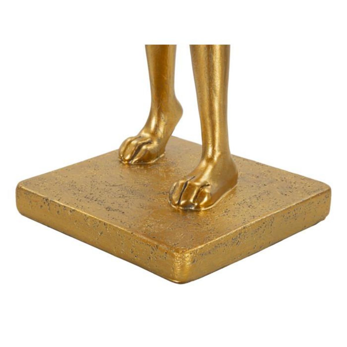 Paris Prix Lampe à Poser en Résine  Lapin  47cm Or & Blanc