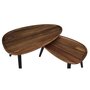 Voir la diapositive 3 : The Home Deco Factory Lot de 2 tables gigognes en acacia VISBY - Marron et noir