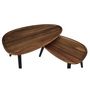 Voir la diapositive 3 : The Home Deco Factory Lot de 2 tables gigognes en acacia VISBY - Marron et noir