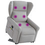 Voir la diapositive 1 : VIDAXL Fauteuil de massage inclinable gris nuage tissu