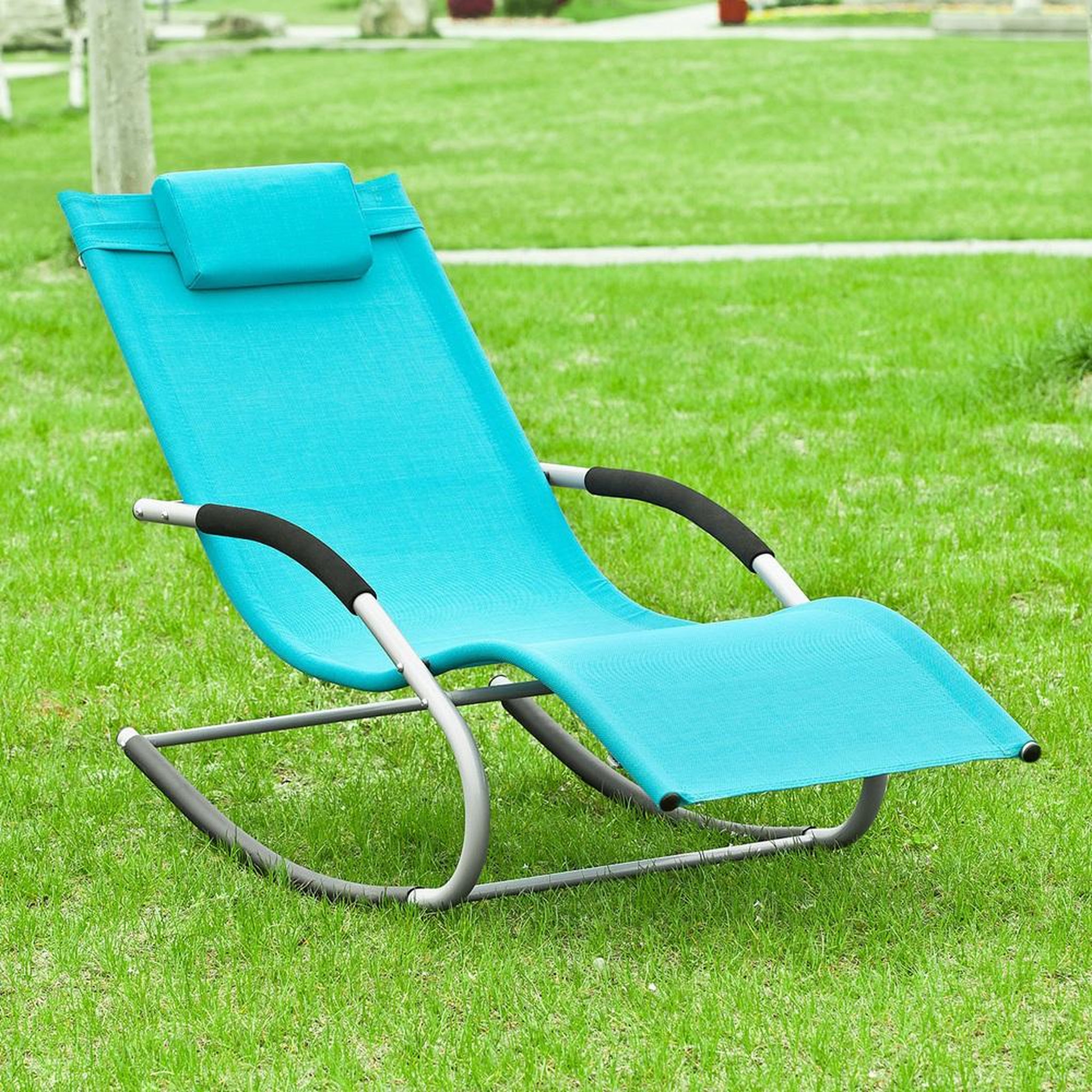 Voir la diapositive 2 : SOBUY SoBuy - Fauteuil À Bascule De Jardin pliable - Moderne - OGS28