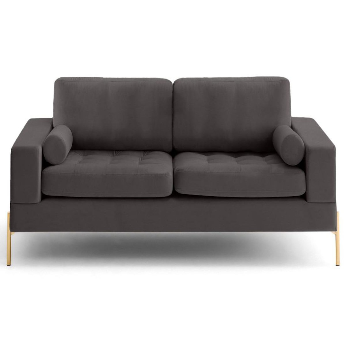 LISA DESIGN Isaure - canapé droit 3 places en velours