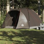 VIDAXL Tente de peche 2 personnes marron impermeable