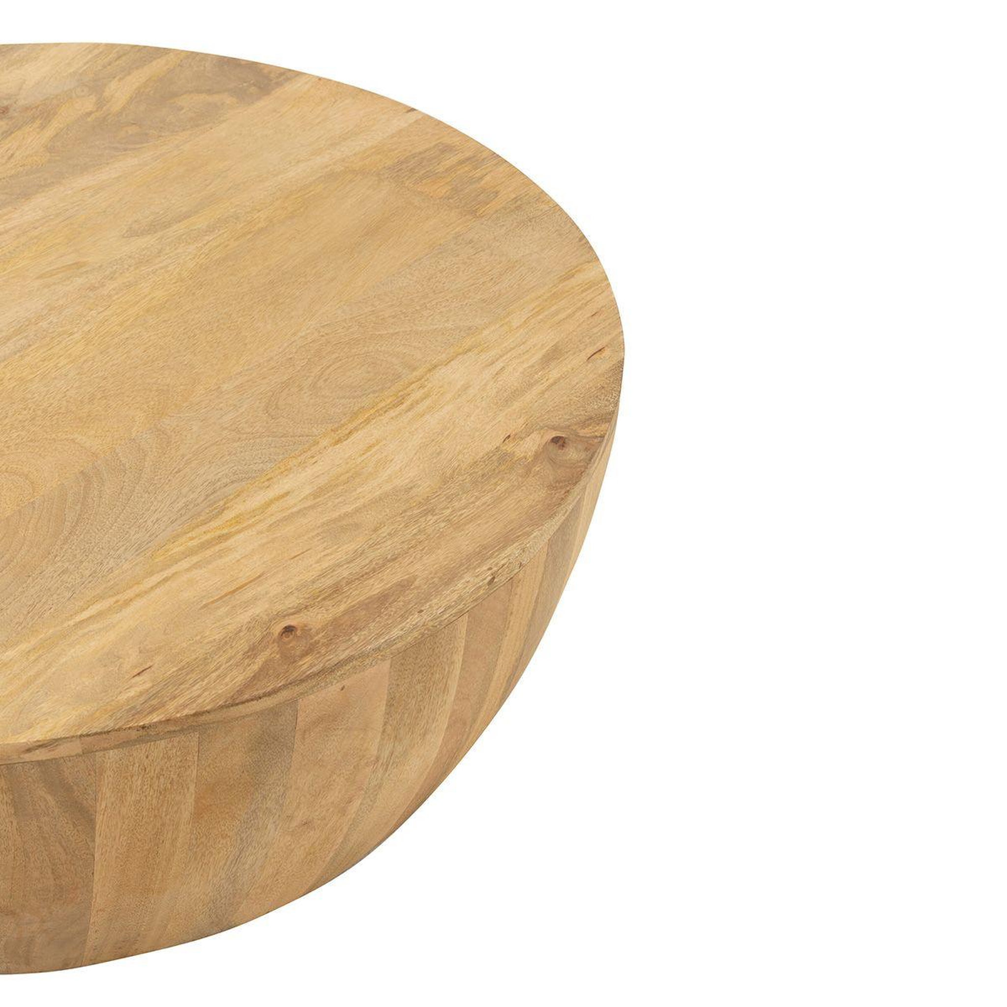Voir la diapositive 3 : J-LINE Table basse en bois  camille  88cm naturel