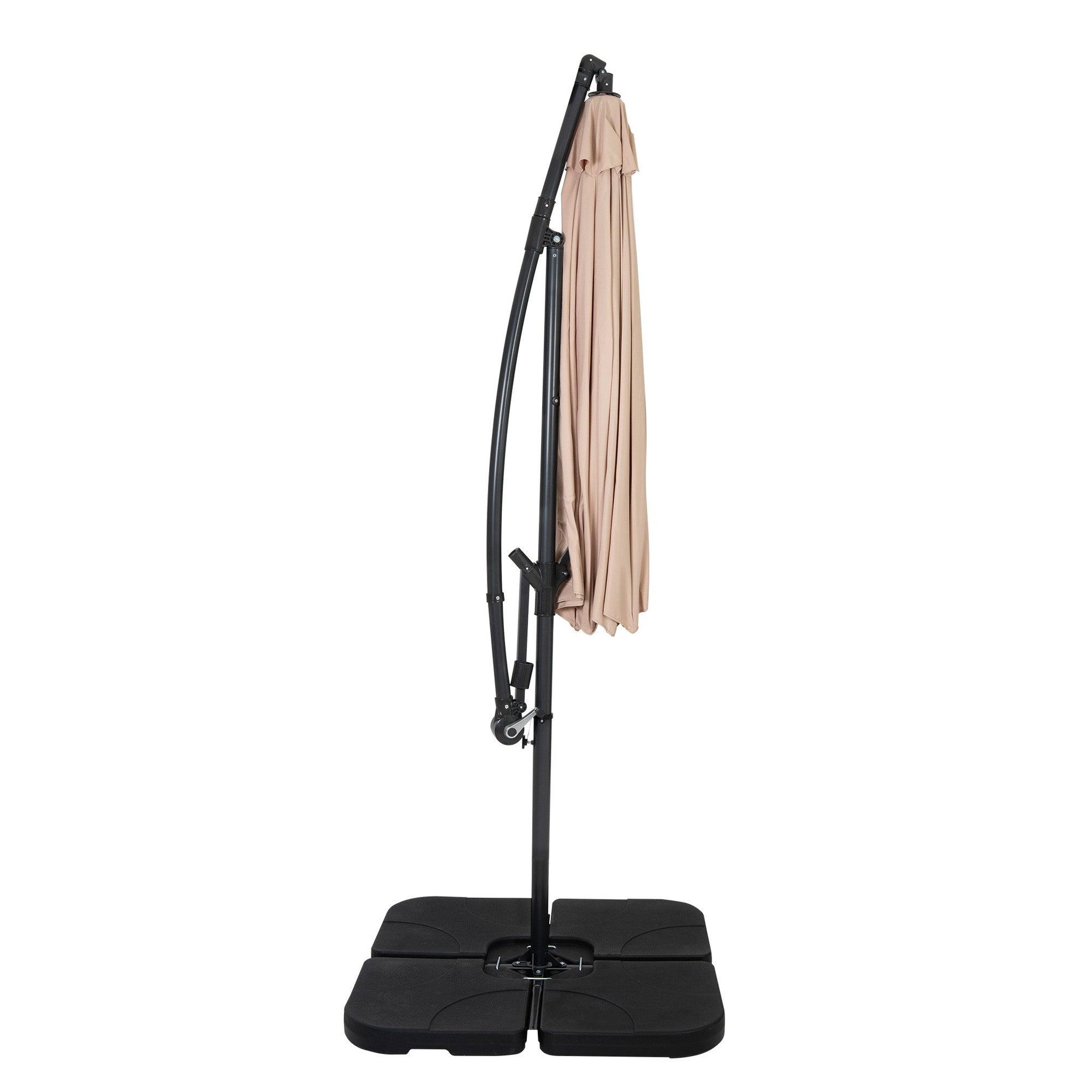 Voir la diapositive 2 : Monster Parasol Banane à Mât Déporté 3 m & Pied Carré