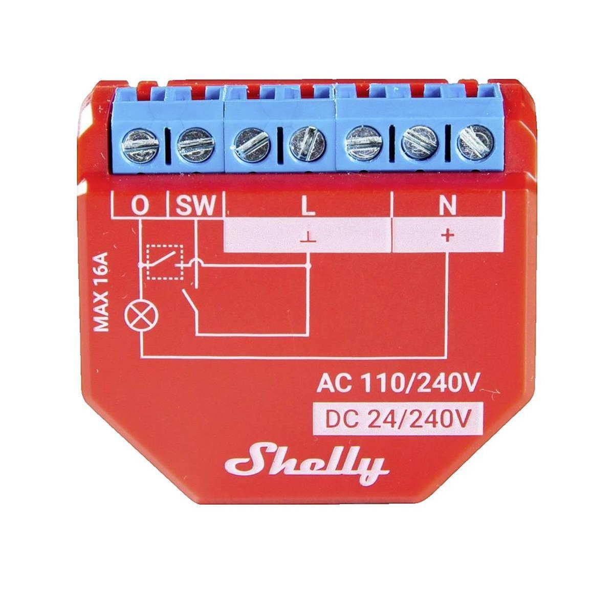 BABYSHELL Relais intelligent Shelly Shelly Plus 1PM rouge