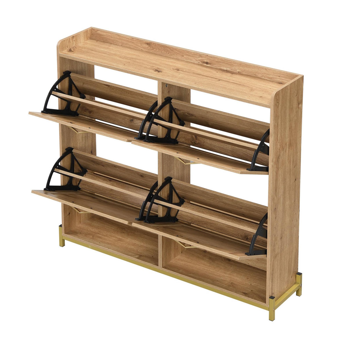 MERAX Meuble à chaussures 20 paires 4 étagères coloris naturel mdf